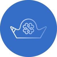 Pirate Hat Flat Bubble Icon vector