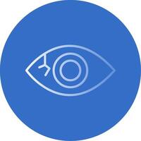 Eyeball Flat Bubble Icon vector