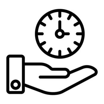 Time Save Line Icon Design vector