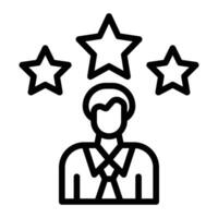 Satisfaction Line Icon Design vector