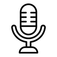 Microphone Line Icon Design vector