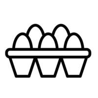 Eggs Basket Line Icon Design vector