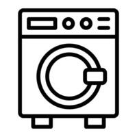 Washing Machine Line Icon Design vector