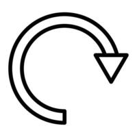 Redo Line Icon Design vector