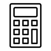 calculadora línea icono diseño vector