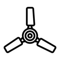 Fan Line Icon Design vector