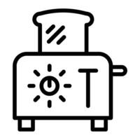 Toaster Line Icon Design vector