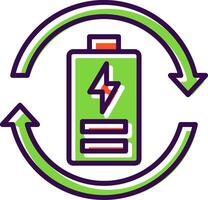 Eco Battery filled Design Icon vector