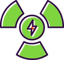 Nuclear Power filled Design Icon vector