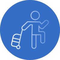 Passenger Flat Bubble Icon vector