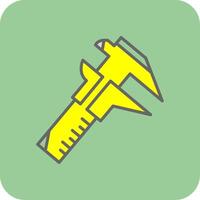 Caliper Filled Yellow Icon vector