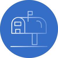 Mailbox Flat Bubble Icon vector