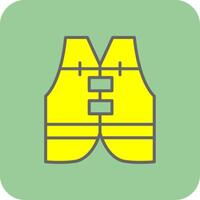 Life Vest Filled Yellow Icon vector