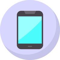 Mobile Phone Flat Bubble Icon vector