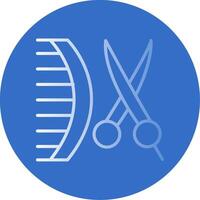 Barbershop Flat Bubble Icon vector