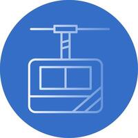 Cable Car Cabin Flat Bubble Icon vector