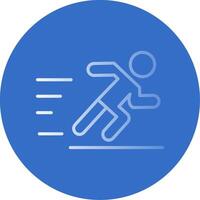 Jogging Flat Bubble Icon vector