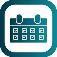 Calendar Glyph Gradient Corner Icon vector