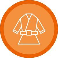 kimono línea multi circulo icono vector