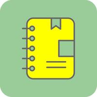 Note Book Glyph Gradient Corner Icon vector