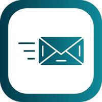 Email Glyph Gradient Corner Icon vector