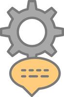 Speech Bubble Line Filled Light Icon vector