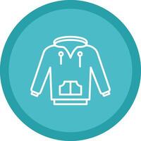 Hoodie Line Multi Circle Icon vector