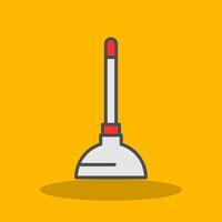 Plunger Filled Shadow Icon vector