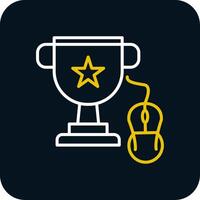 Trophy Line Red Circle Icon vector