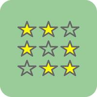 Stars Filled Yellow Icon vector