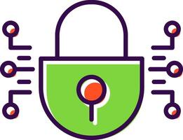 Cyber Security filled Design Icon vector