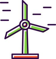 viento energía lleno diseño icono vector