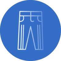 Trousers Flat Bubble Icon vector