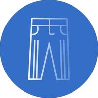 Trousers Flat Bubble Icon vector