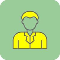 Customer Filled Yellow Icon vector