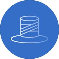 Top Hat Flat Bubble Icon vector