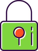 Locked filled Design Icon vector