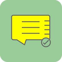 Chat Filled Yellow Icon vector