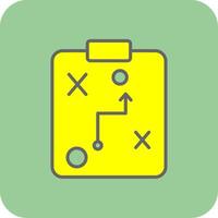 Planning Filled Yellow Icon vector