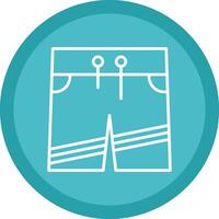 Shorts Line Multi Circle Icon vector