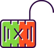Unprotected filled Design Icon vector