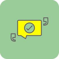 Quotation Filled Yellow Icon vector