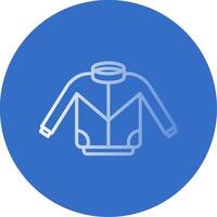 chaqueta plano burbuja icono vector