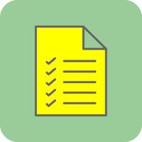 Questionnaire Filled Yellow Icon vector