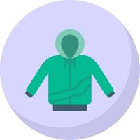 Hoodie Flat Bubble Icon vector