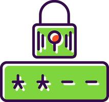 Password filled Design Icon vector