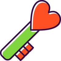 Love Key filled Design Icon vector