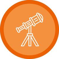 Telescope Line Multi Circle Icon vector