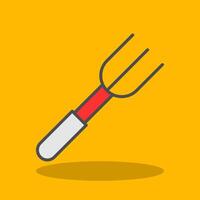 Fork Filled Shadow Icon vector