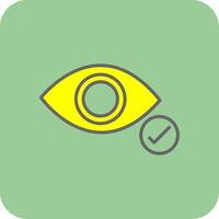 ojo lleno amarillo icono vector